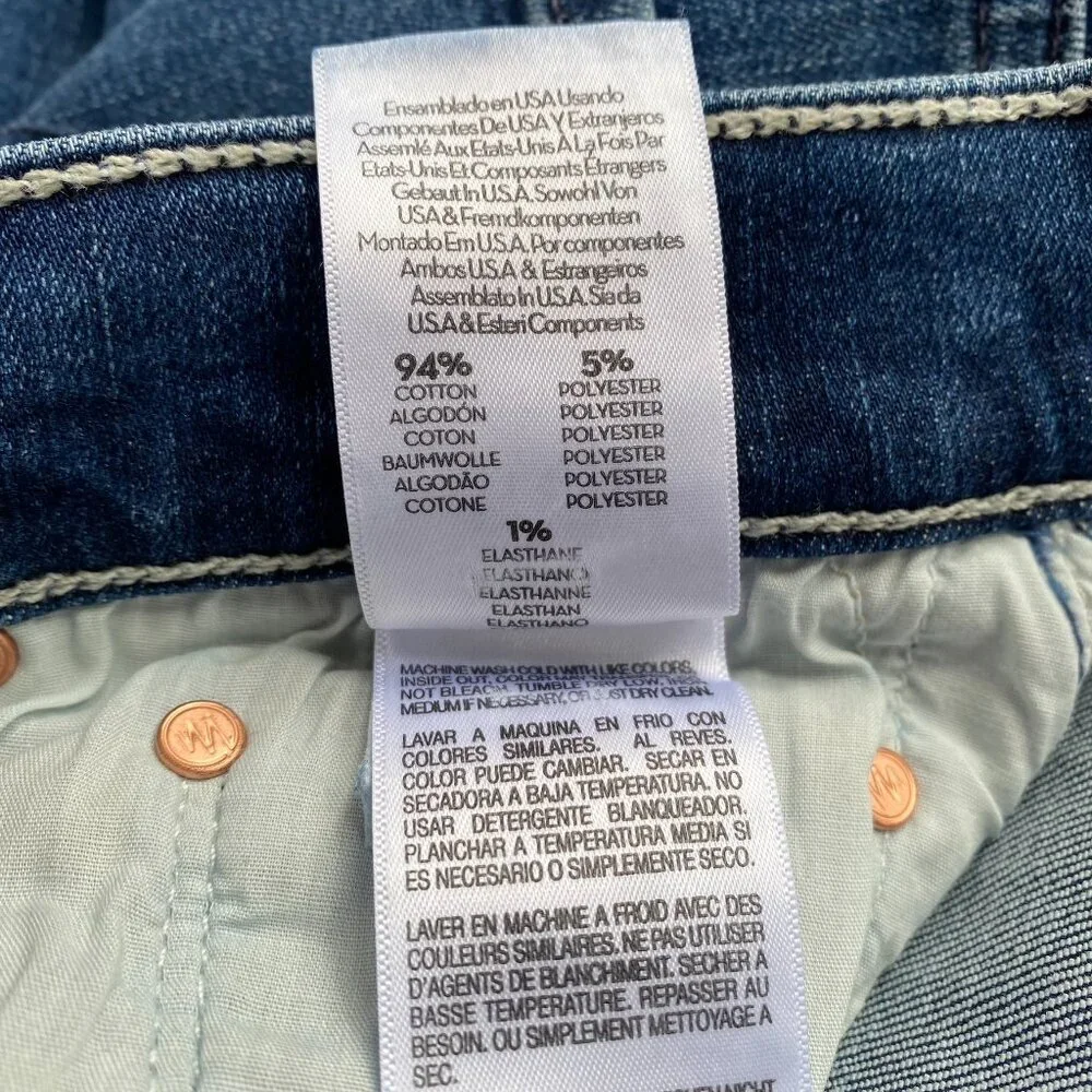MOTHER The Twister Sneak Wide-Leg Jeans Dark Blue 30